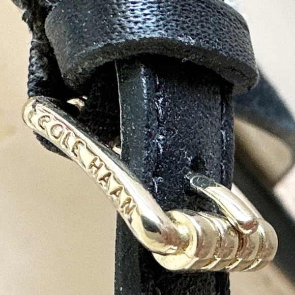 Cole Haan Steffi Wedge Cork Platform Black Suede Sandal 7.5 - Picture 9 of 13